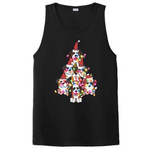 Funny Cute St Bernard Dog Christmas Tree Puppy Lover Gift PosiCharge Competitor Tank