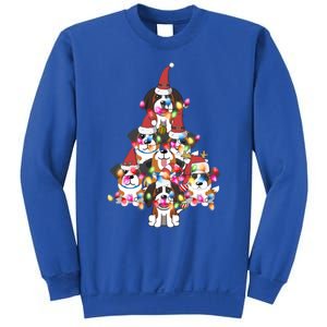 Funny Cute St Bernard Dog Christmas Tree Puppy Lover Gift Sweatshirt