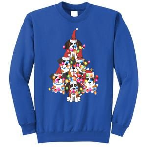 Funny Cute St Bernard Dog Christmas Tree Puppy Lover Gift Tall Sweatshirt