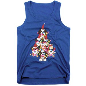 Funny Cute St Bernard Dog Christmas Tree Puppy Lover Gift Tank Top