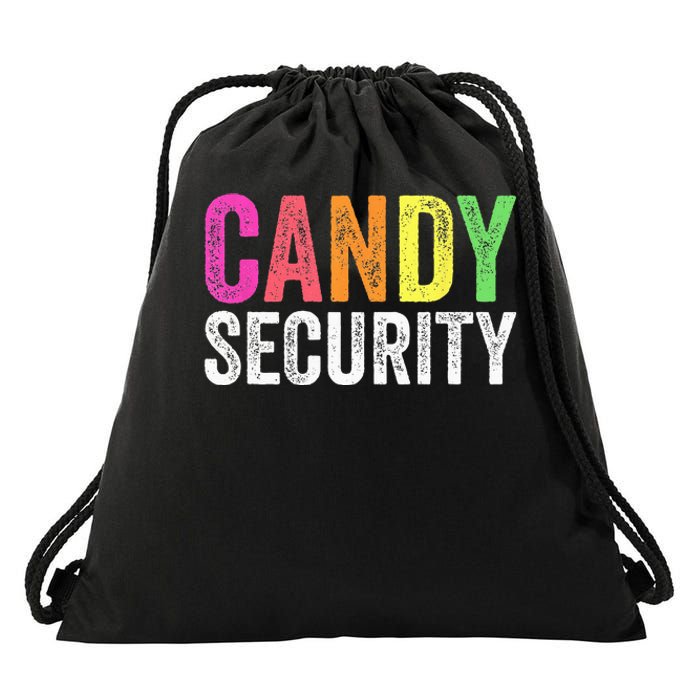 Funny Candy Security Halloween Costume Drawstring Bag