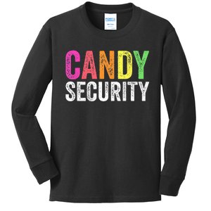 Funny Candy Security Halloween Costume Kids Long Sleeve Shirt