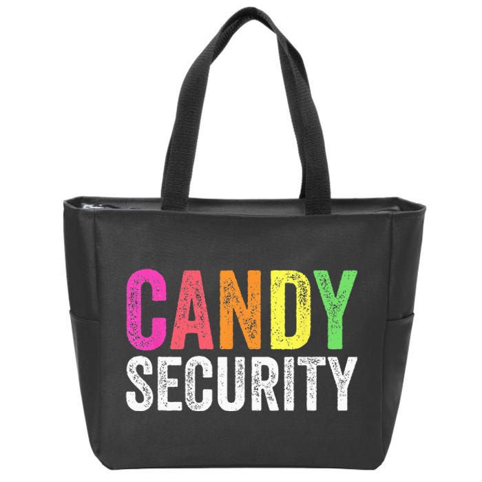 Funny Candy Security Halloween Costume Zip Tote Bag