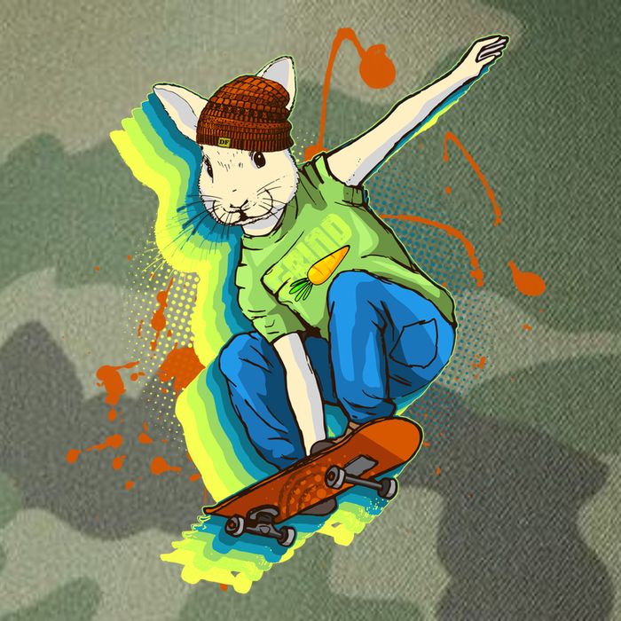 Funny Cool Skateboarding Easter Rabbit Bunny Legacy Tie Dye Trucker Hat