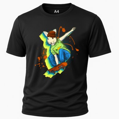 Funny Cool Skateboarding Easter Rabbit Bunny Performance Shirt