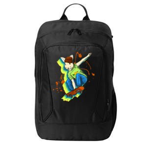 Funny Cool Skateboarding Easter Rabbit Bunny City Backpack