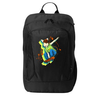 Funny Cool Skateboarding Easter Rabbit Bunny City Backpack