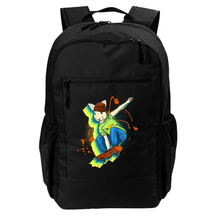 Funny Cool Skateboarding Easter Rabbit Bunny Backpack
