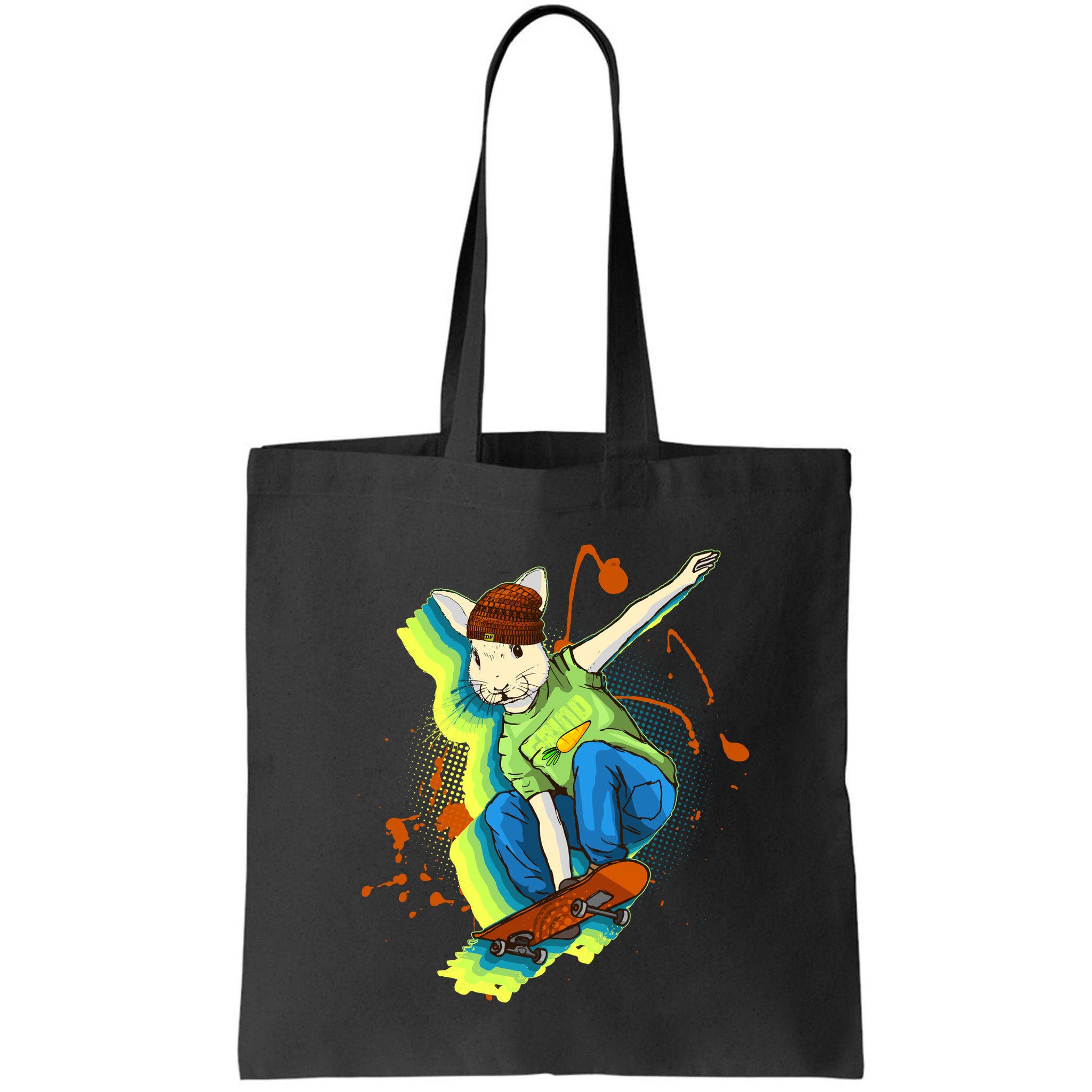 Funny Cool Skateboarding Easter Rabbit Bunny Bag