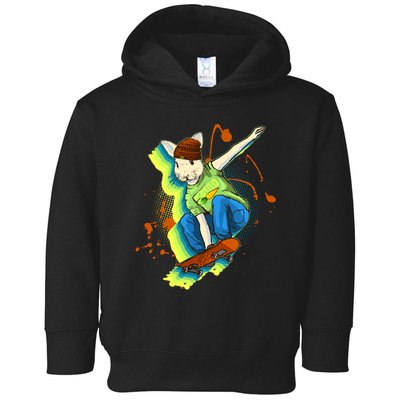 Funny Cool Skateboarding Easter Rabbit Bunny Toddler Hoodie