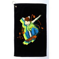 Funny Cool Skateboarding Easter Rabbit Bunny Golf Towel