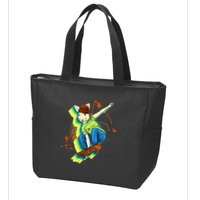 Funny Cool Skateboarding Easter Rabbit Bunny Zip Tote Bag