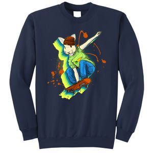 Funny Cool Skateboarding Easter Rabbit Bunny Sweatshirt