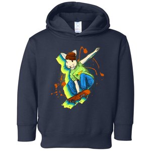 Funny Cool Skateboarding Easter Rabbit Bunny Toddler Hoodie