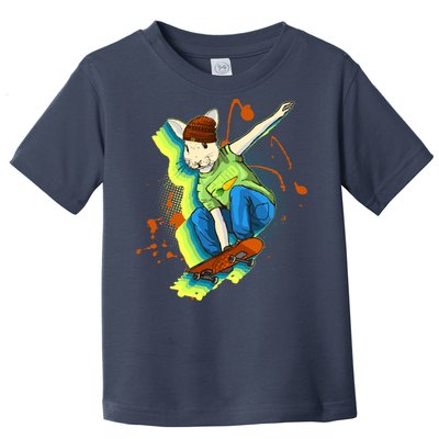 Funny Cool Skateboarding Easter Rabbit Bunny Toddler T-Shirt