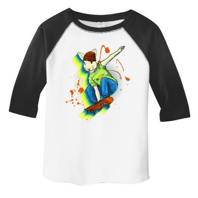 Funny Cool Skateboarding Easter Rabbit Bunny Toddler Fine Jersey T-Shirt