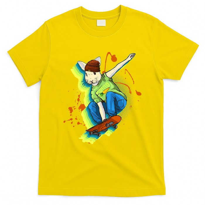 Funny Cool Skateboarding Easter Rabbit Bunny T-Shirt