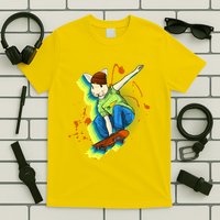 Funny Cool Skateboarding Easter Rabbit Bunny T-Shirt