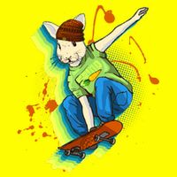 Funny Cool Skateboarding Easter Rabbit Bunny T-Shirt