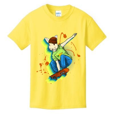 Funny Cool Skateboarding Easter Rabbit Bunny Kids T-Shirt