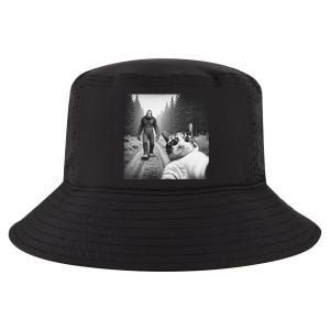 Funny Cat Selfie With Sasquatch Bigfoot Novelty Silly Weird Cool Comfort Performance Bucket Hat