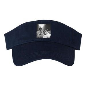 Funny Cat Selfie With Sasquatch Bigfoot Novelty Silly Weird Valucap Bio-Washed Visor