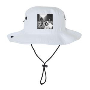 Funny Cat Selfie With Sasquatch Bigfoot Novelty Silly Weird Legacy Cool Fit Booney Bucket Hat