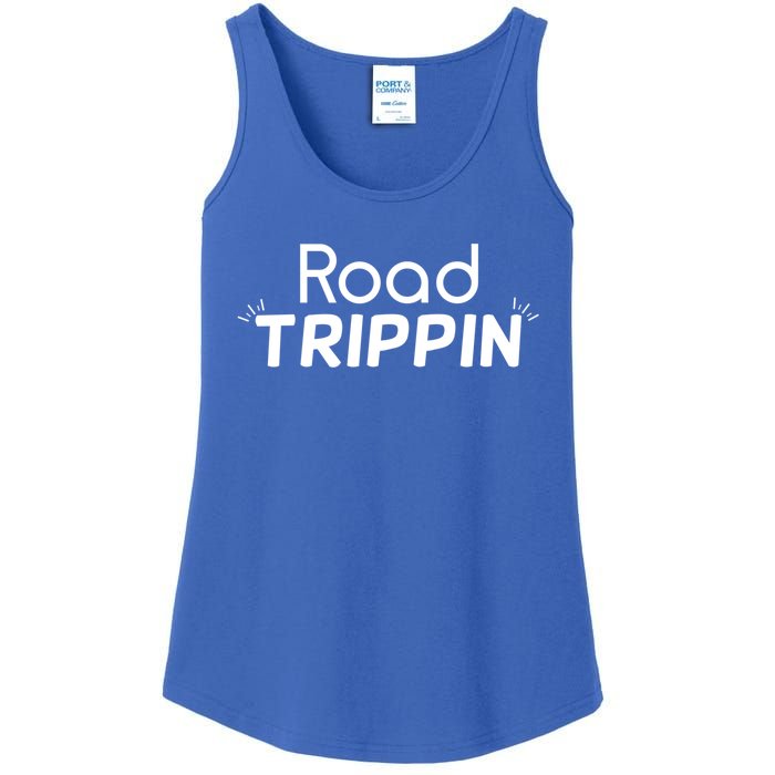 Funny Cool Sarcastic Driving Gift Road Trippin Gift Ladies Essential Tank