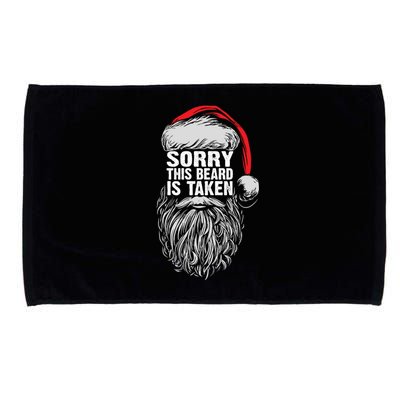 Funny Christmas Sorry This Beard Is Taken Santa Claus Microfiber Hand Towel