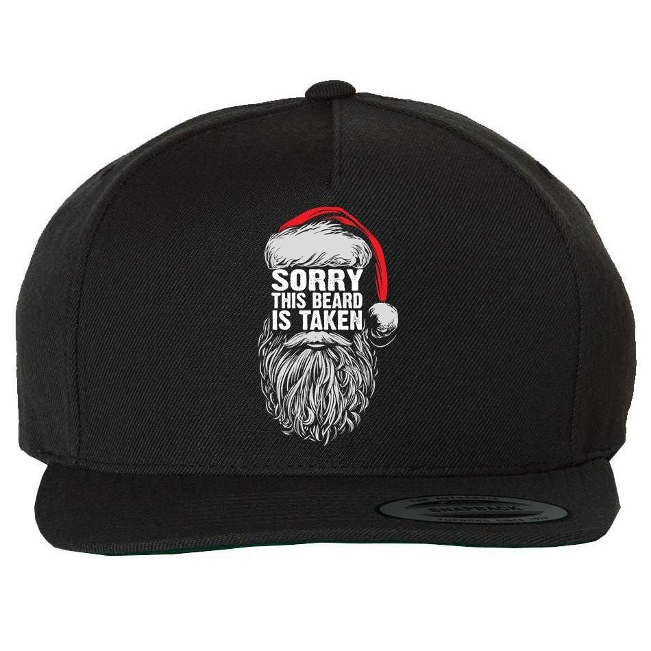 Funny Christmas Sorry This Beard Is Taken Santa Claus Wool Snapback Cap