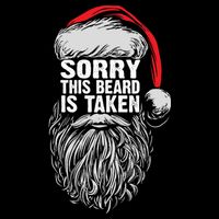 Funny Christmas Sorry This Beard Is Taken Santa Claus Wool Snapback Cap