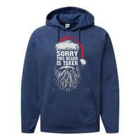 Funny Christmas Sorry This Beard Is Taken Santa Claus Performance Fleece Hoodie