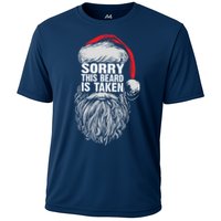 Funny Christmas Sorry This Beard Is Taken Santa Claus Cooling Performance Crew T-Shirt