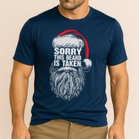 Funny Christmas Sorry This Beard Is Taken Santa Claus Cooling Performance Crew T-Shirt