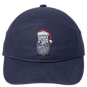 Funny Christmas Sorry This Beard Is Taken Santa Claus 7-Panel Snapback Hat