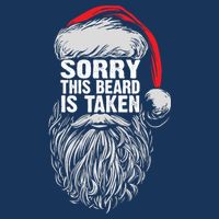Funny Christmas Sorry This Beard Is Taken Santa Claus 7-Panel Snapback Hat