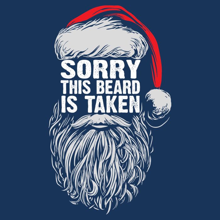 Funny Christmas Sorry This Beard Is Taken Santa Claus 7-Panel Snapback Hat