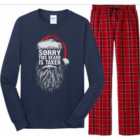 Funny Christmas Sorry This Beard Is Taken Santa Claus Long Sleeve Pajama Set