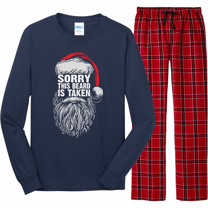 Funny Christmas Sorry This Beard Is Taken Santa Claus Long Sleeve Pajama Set