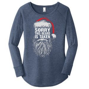 Funny Christmas Sorry This Beard Is Taken Santa Claus Women's Perfect Tri Tunic Long Sleeve Shirt