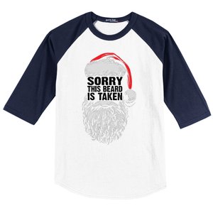 Funny Christmas Sorry This Beard Is Taken Santa Claus Baseball Sleeve Shirt