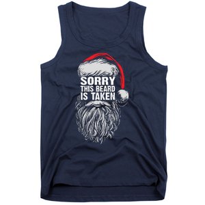 Funny Christmas Sorry This Beard Is Taken Santa Claus Tank Top