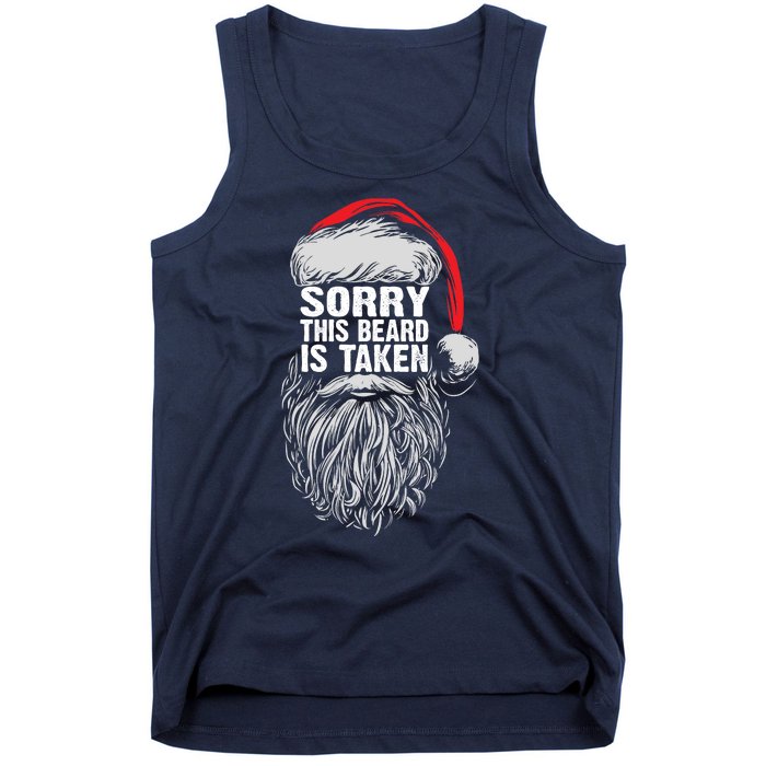 Funny Christmas Sorry This Beard Is Taken Santa Claus Tank Top