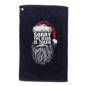 Funny Christmas Sorry This Beard Is Taken Santa Claus Platinum Collection Golf Towel