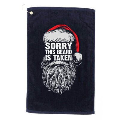 Funny Christmas Sorry This Beard Is Taken Santa Claus Golf Towel