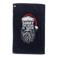 Funny Christmas Sorry This Beard Is Taken Santa Claus Platinum Collection Golf Towel