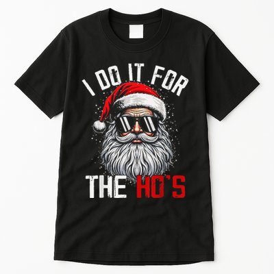 Funny Christmas Santa Claus I Do It For The Hos Cute Xmas Tall T-Shirt