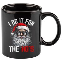 Funny Christmas Santa Claus I Do It For The Hos Cute Xmas 11oz C Handle Ceramic Mug