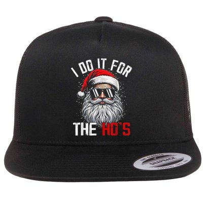 Funny Christmas Santa Claus I Do It For The Hos Cute Xmas Flatbill Hat