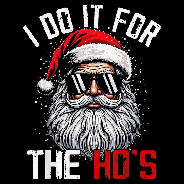 Funny Christmas Santa Claus I Do It For The Hos Cute Xmas 16 in Basic Backpack